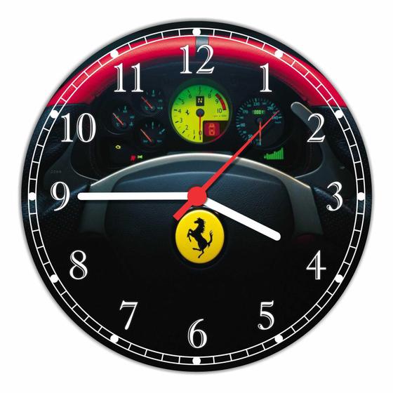 Imagem de Relógio De Parede Carro Volante Ferrari Gg 50 Cm Quartz