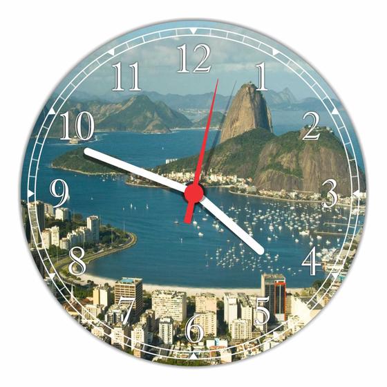 Imagem de Relógio De Parede Cidade Rio De Janeiro Brasil Cristo Redentor Decoração Quartz RC007