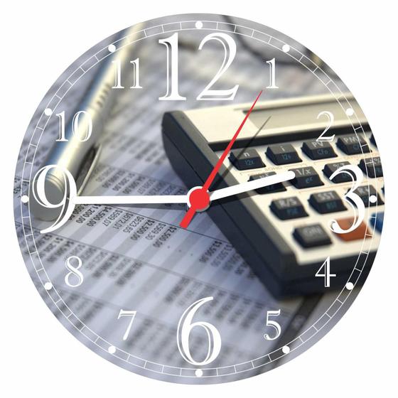 Imagem de Relógio De Parede Contabilidade Contador Economia Escritórios