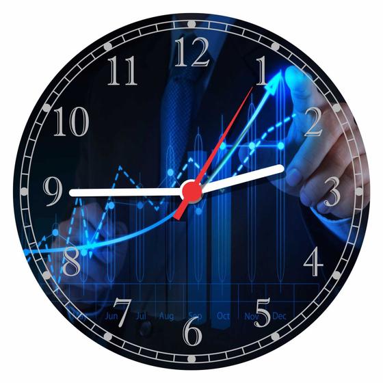 Imagem de Relógio De Parede Contabilidade Economia Finanças Marketing Escritório Tamanho 40 Cm RC005
