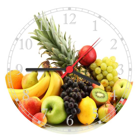 Imagem de Relógio De Parede Cozinha Frutas 