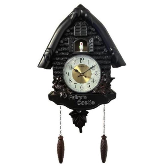 Imagem de Relógio De Parede Cuco Decorativo Chalé com pêndulo 60x35cm