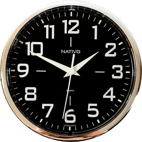 Relógio de Parede Decorativo Cromado Sala Cozinha 23cm é boa?