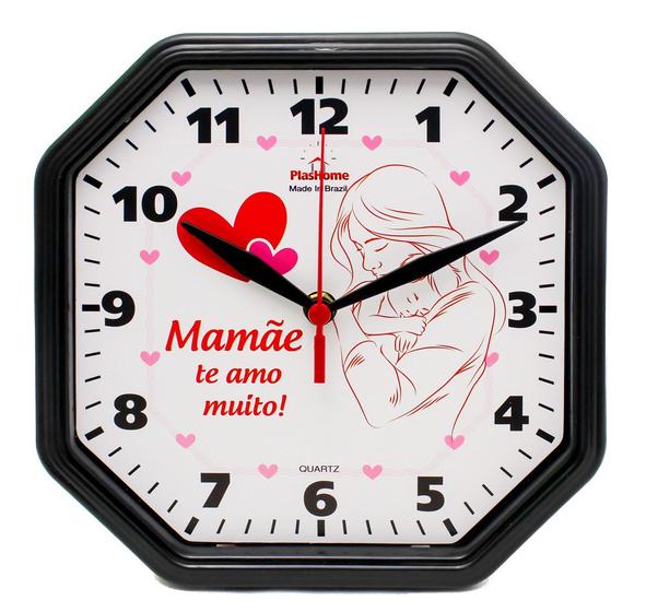 Imagem de Relógio de Parede Dias das Mães Decorativo Gama Branco