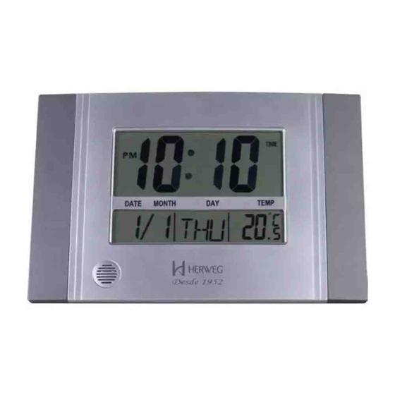 Relógio de Parede Digital Cinza Metálico Herweg 6472-071 Menor preço em Relógio de Parede Digital Cinza Metálico Herweg 6472-071