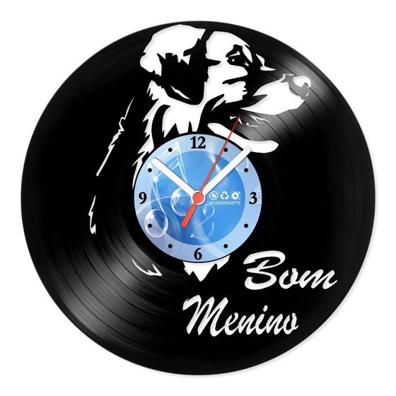 Imagem de Relógio De Parede Disco Vinil Animais - Dog Bom Menino - VAN-016