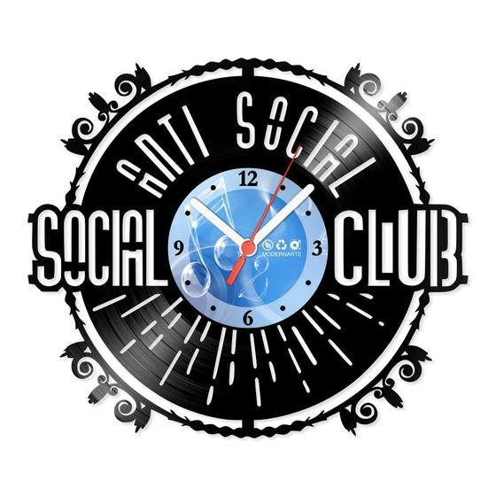 Imagem de Relógio De Parede Disco Vinil Diversos - Anti Social Club - VDI-301