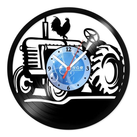 Imagem de Relógio De Parede Disco Vinil Diversos - Trator na Fazenda - VDI-085