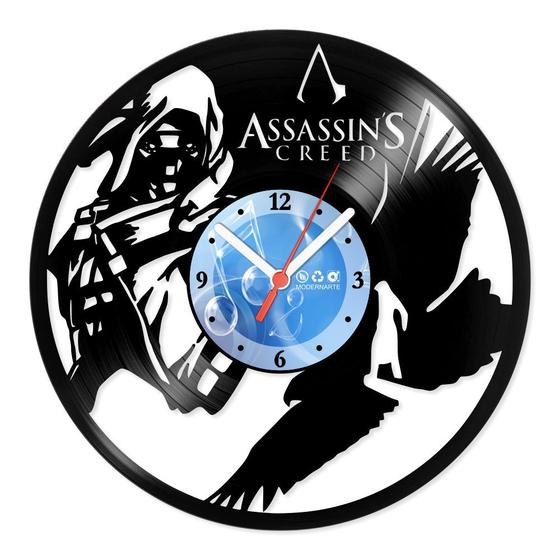 Imagem de Relógio De Parede Disco Vinil Jogos e Games - Assassin's Creed - VJG-065