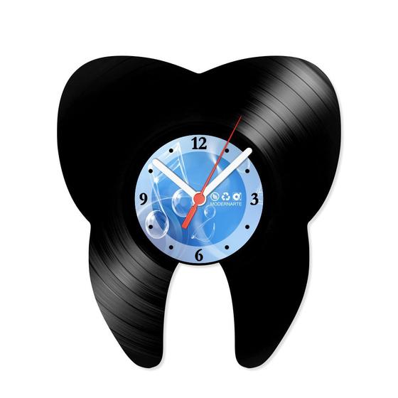 Imagem de Relógio De Parede Disco Vinil Profissões - Dente Dentista - VPR-043