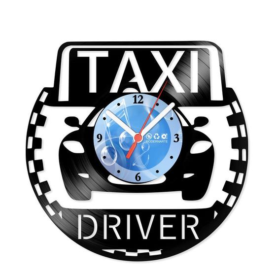 Imagem de Relógio De Parede Disco Vinil Profissões - Taxi Driver - VPR-085