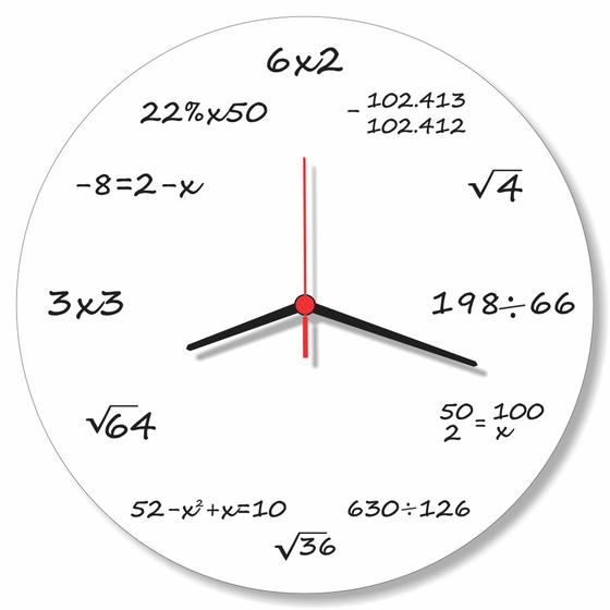 Imagem de Relogio de Parede Engraçado Equaçoes Matematica Decorativo Presente