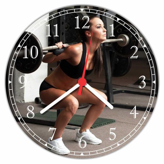 Imagem de Relógio De Parede Fitness Academias Musculação Fisiculturismo Quartz Tamanho 40 Cm RC011