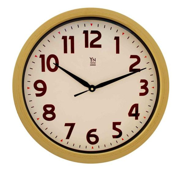 Imagem de Relógio de Parede Grande Redondo Bege - YN Clock