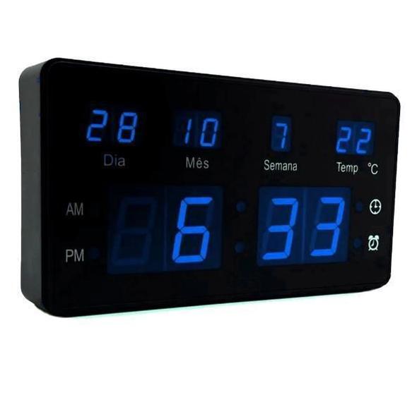 Imagem de Relógio De Parede Mesa Temperatura Digital Calendário Led