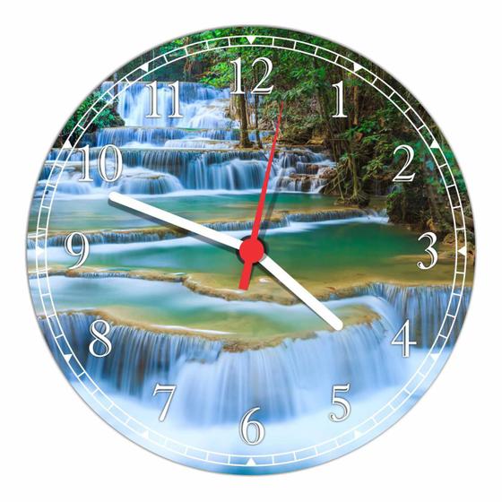 Imagem de Relógio De Parede Paisagem Cachoeira Natureza Salas Cozinhas Decoração