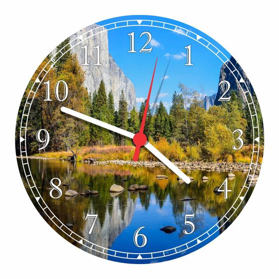 Imagem de Relógio De Parede Paisagem Natureza Empresas Quartos Salas Quartz Tamanho 40 Cm RC001