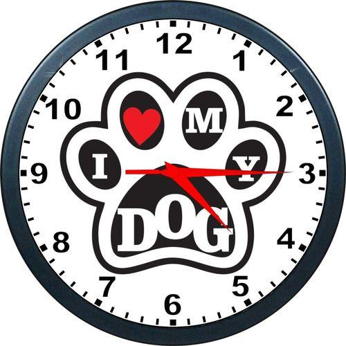 Imagem de Relógio De Parede Pets - Love My Dog - Veterinaria - 24cm