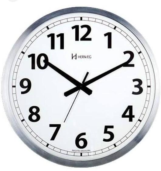 Imagem de Relógio de parede redondo preto e branco durável
