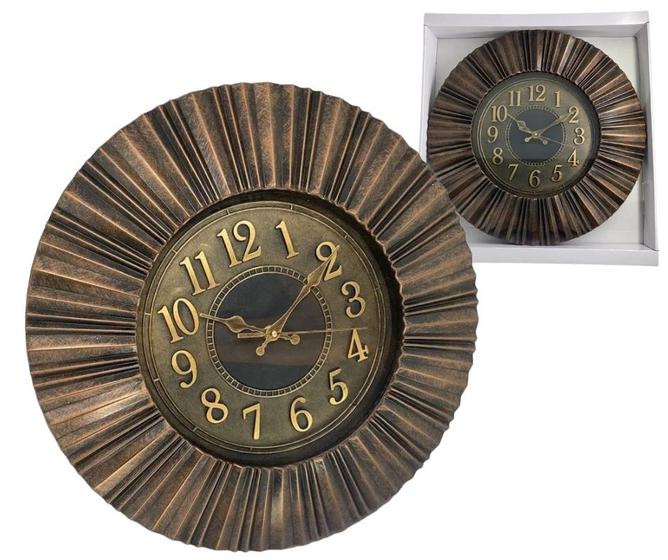 Imagem de Relógio de Parede Retrô Vintage Colonial Bronze Grande