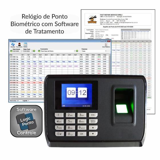 Imagem de Relógio de Ponto Biométrico Digital com Software de Gerenciamento