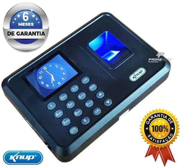 Imagem de Relógio de Ponto Eletrônico com Biometria Display Colorido Teclas Emborrachadas Knup KP-1028
