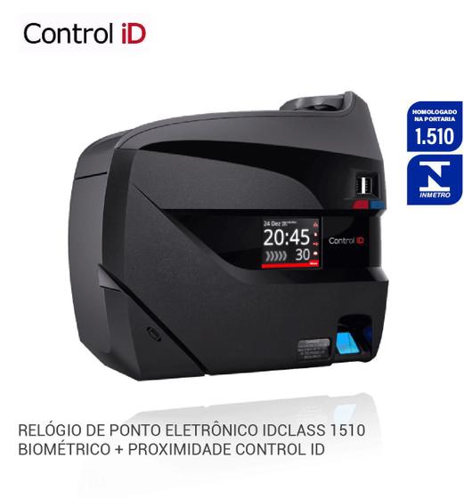 Imagem de Relógio de Ponto Eletrônico iDClass 1510 Biométrico + Prox Control iD