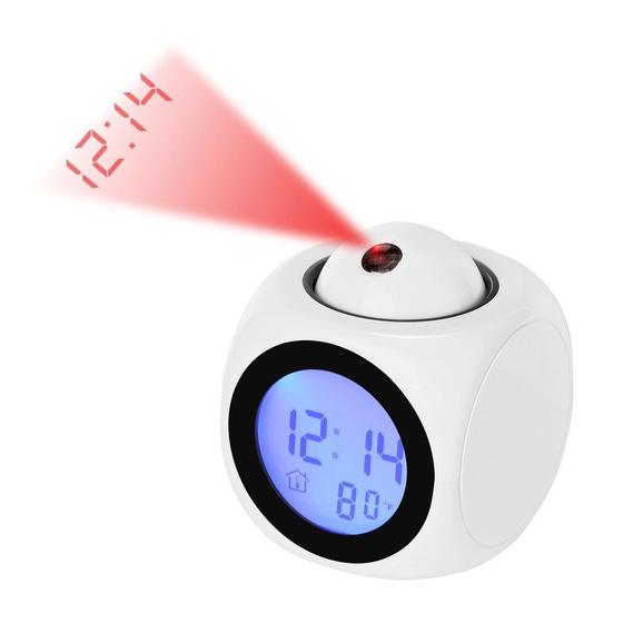 Imagem de Relógio de Projeção LED com Alarme e Múltiplas Funções