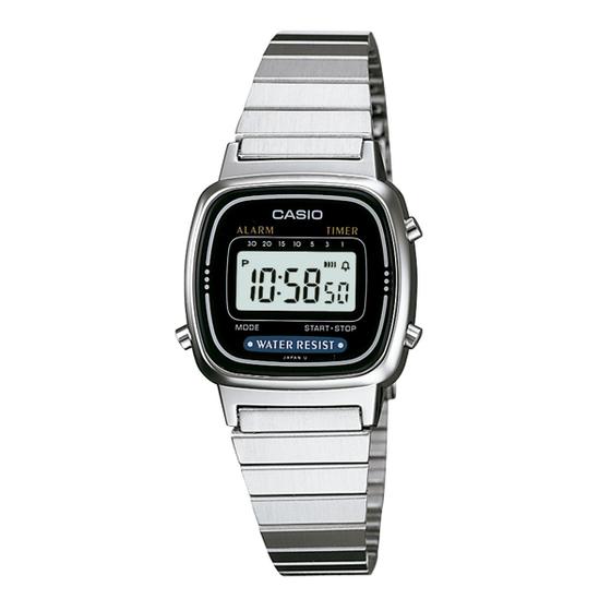 Imagem de Relógio de Pulso Casio Feminino Vintage Prata Mini LA670WA-1DF