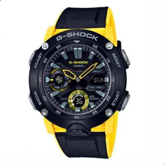 Relógio de Pulso Casio G-Shock Masculino Anadigi Amarelo GA-2000-1A9DR Menor preço em Relógio de Pulso Casio G-Shock Masculino Anadigi Amarelo GA-2000-1A9DR