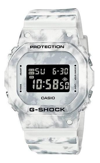Imagem de Relógio de Pulso Casio G-Shock Unissex Digital Frozen Forest Cinza Branco Elegante Camuflagem DW-5600GC-7DR