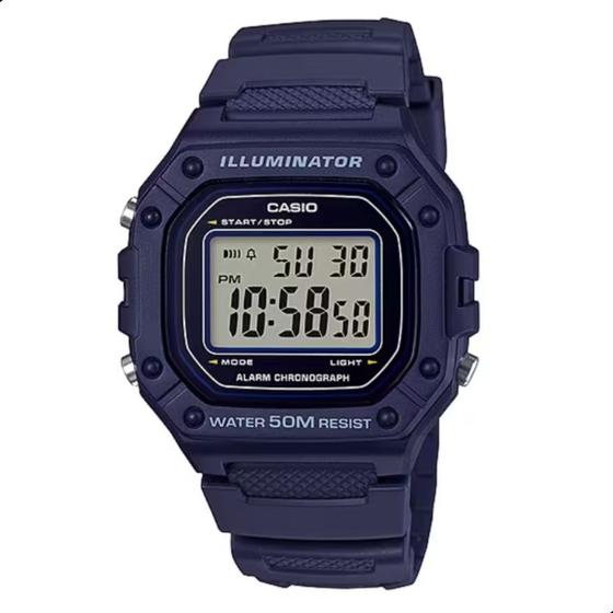 Imagem de Relógio de Pulso Casio Masculino Digital Azul Standard W-218H-2AVDF