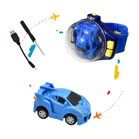 Imagem de Relógio de Pulso de Carro com Controle Remoto Toy WOZADU para Crianças - Azul