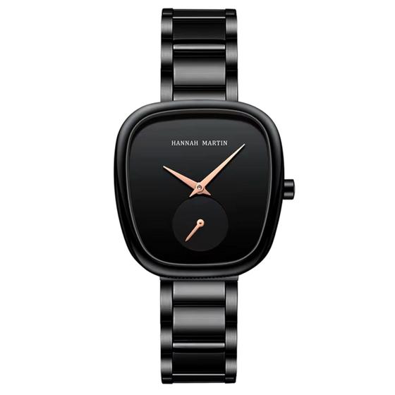 Imagem de Relógio de pulso de quartzo oval estilo minimalista feminino em aço inoxidavel 
