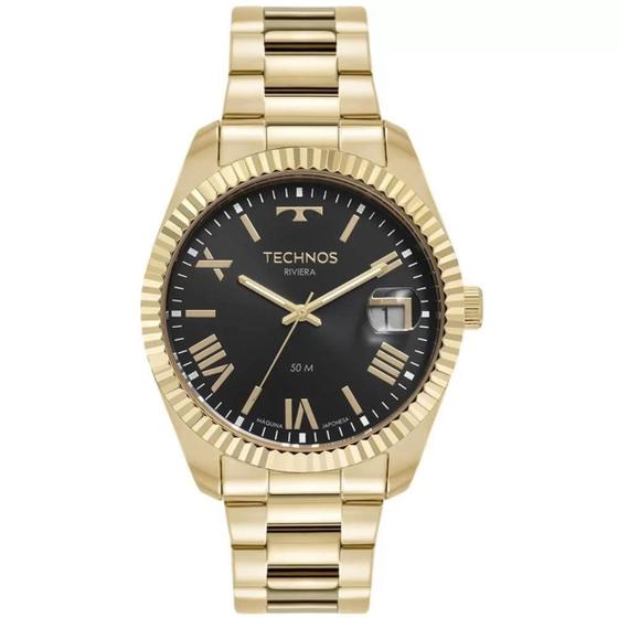 Imagem de Relógio de Pulso Masculino Technos Analógico Riviera Dourado 2415DT/1P