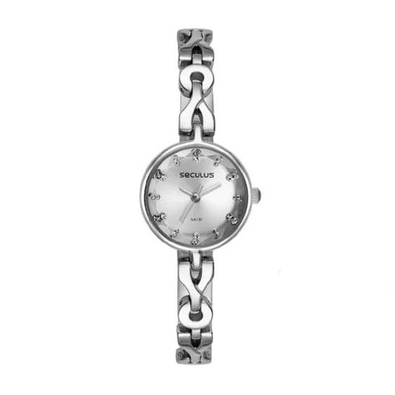 Imagem de Relógio de Pulso Original Séculos Prata Analógico Quartz Aço 5 ATM Feminino 77275L0SK