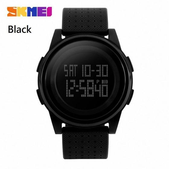 Imagem de Relógio de Pulso SKMEI Fashion - Pulseira de Silicone Impermeável (Preto)