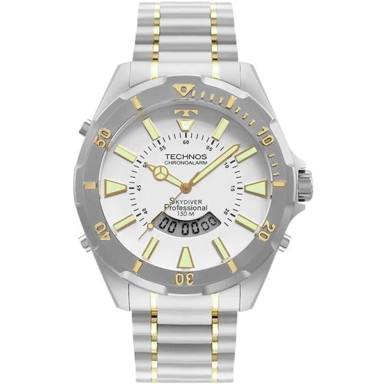 Imagem de Relógio de Pulso Technos Skydiver Prata Grande Masculino com Cronometro Clássico WT205FQ/5B