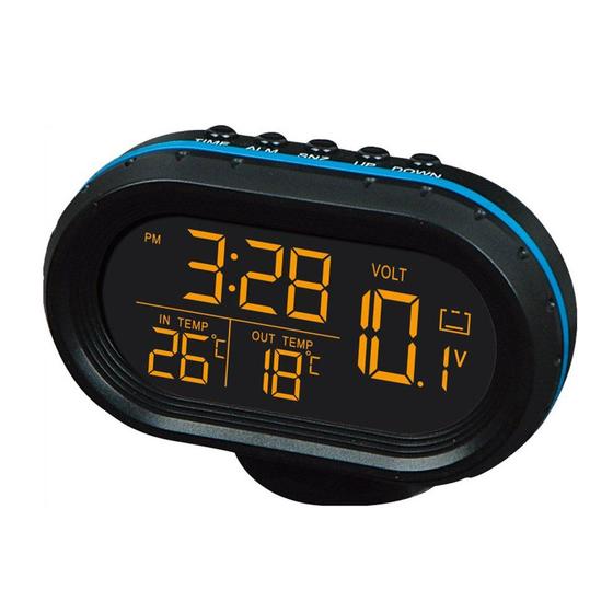 Imagem de Relógio de temperatura do carro, voltímetro, termômetro