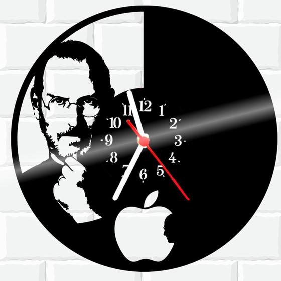Imagem de Relógio De Vinil Disco Lp Parede Apple Steve Jobs