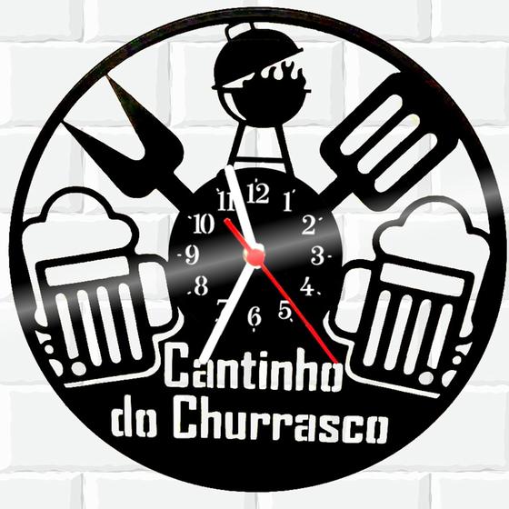 Imagem de Relógio De Vinil Disco Lp Parede  Cantinho Do Churrasco