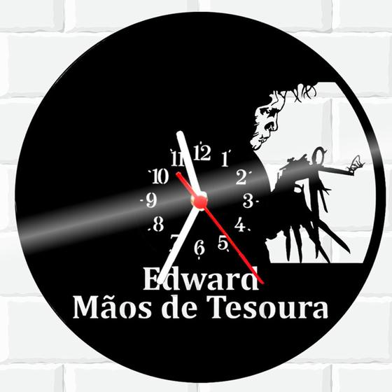 Imagem de Relógio De Vinil Disco Lp Parede Edward Maos de Tesoura