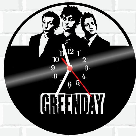 Imagem de Relógio De Vinil Disco Lp Parede Green-Day Rock Banda