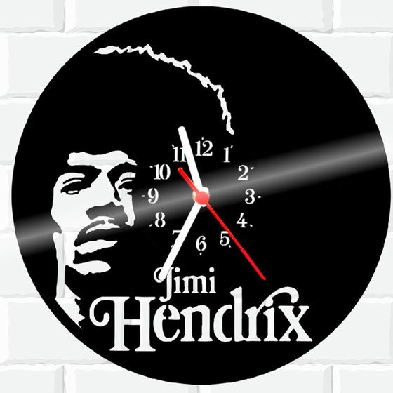 Imagem de Relógio De Vinil Disco Lp Parede Jimi-Hendrix Rock 1