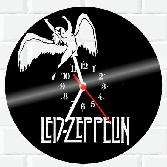 Imagem de Relógio De Vinil Disco Lp Parede  Led Zeppelin Rock