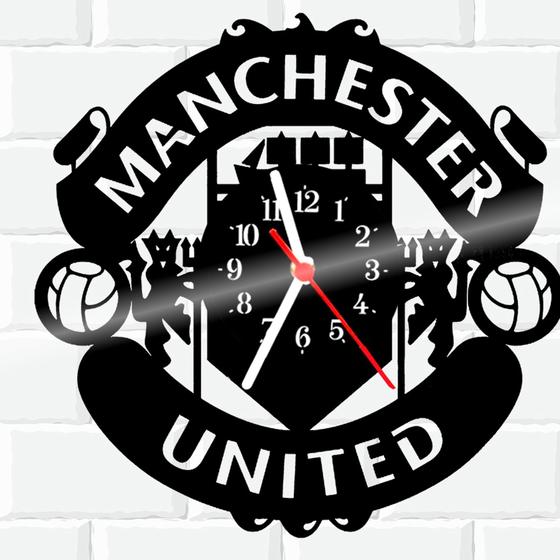 Imagem de Relógio De Vinil Disco Lp Parede  Manchester United