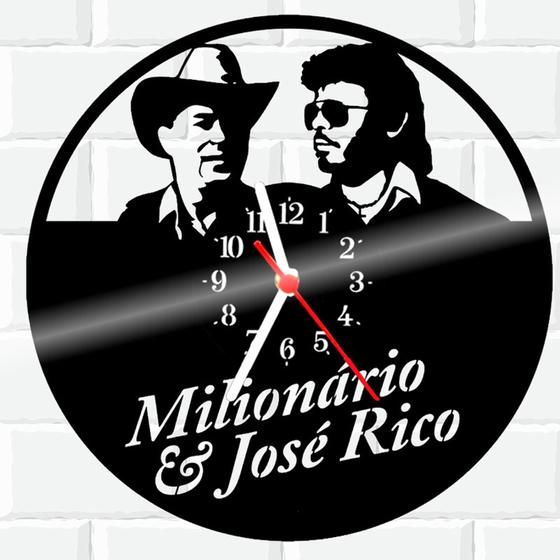 Imagem de Relógio De Vinil Disco Lp Parede Milionario e José Rico
