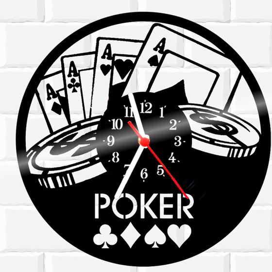 Imagem de Relógio De Vinil Disco Lp Parede  Poker