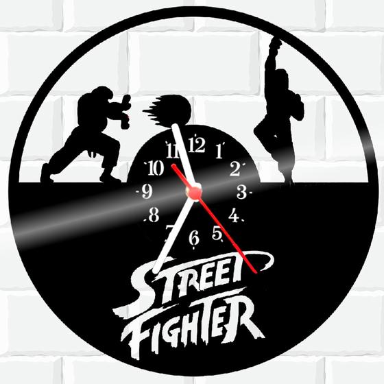 Imagem de Relógio De Vinil Disco Lp Parede  Street Figther Game