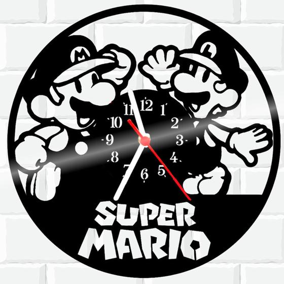 Imagem de Relógio De Vinil Disco Lp Parede Super Mario Bros Nintendo 5